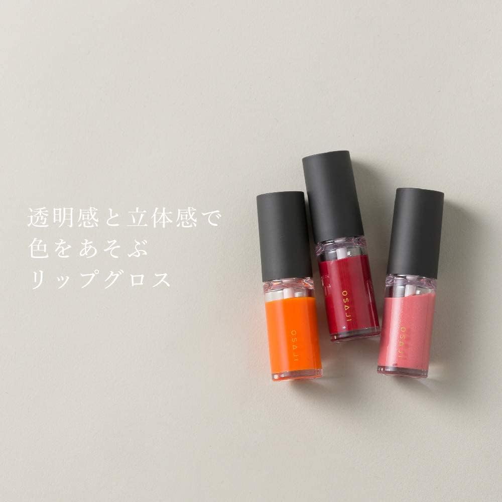 OSAJI Nuance Lip Gloss "3D Lips/Protects Against Dryness Sensitive Skin Lip Protection Layering Beautiful Color Glossy Transparency 0.1 oz (4.7 g) / 02 Honne