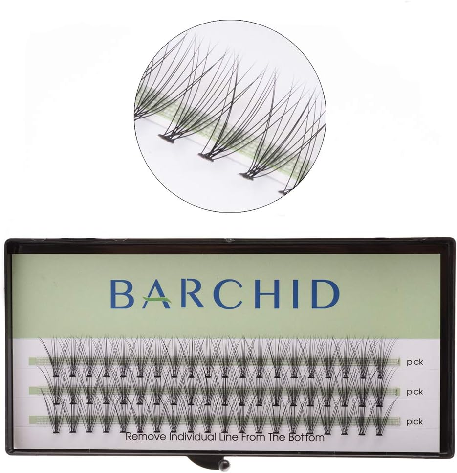 False Eyelashes, Natural False Eyelash Extensions, For Flare Self, Thickness 0.003 inch (0.07 mm), 10 Bundles, 0.5 inches (12 mm), C Curl