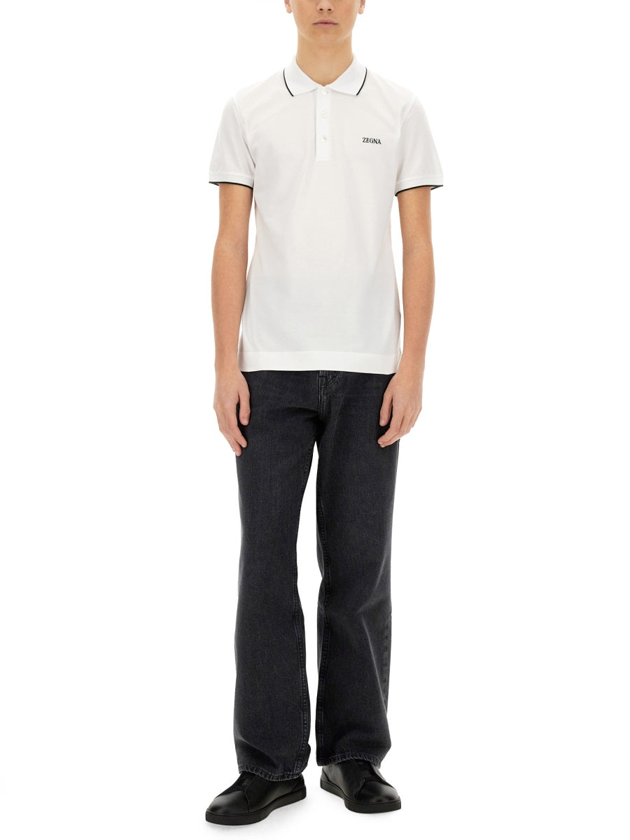 Zegna ロゴ付きのZegna Polo - Image 3