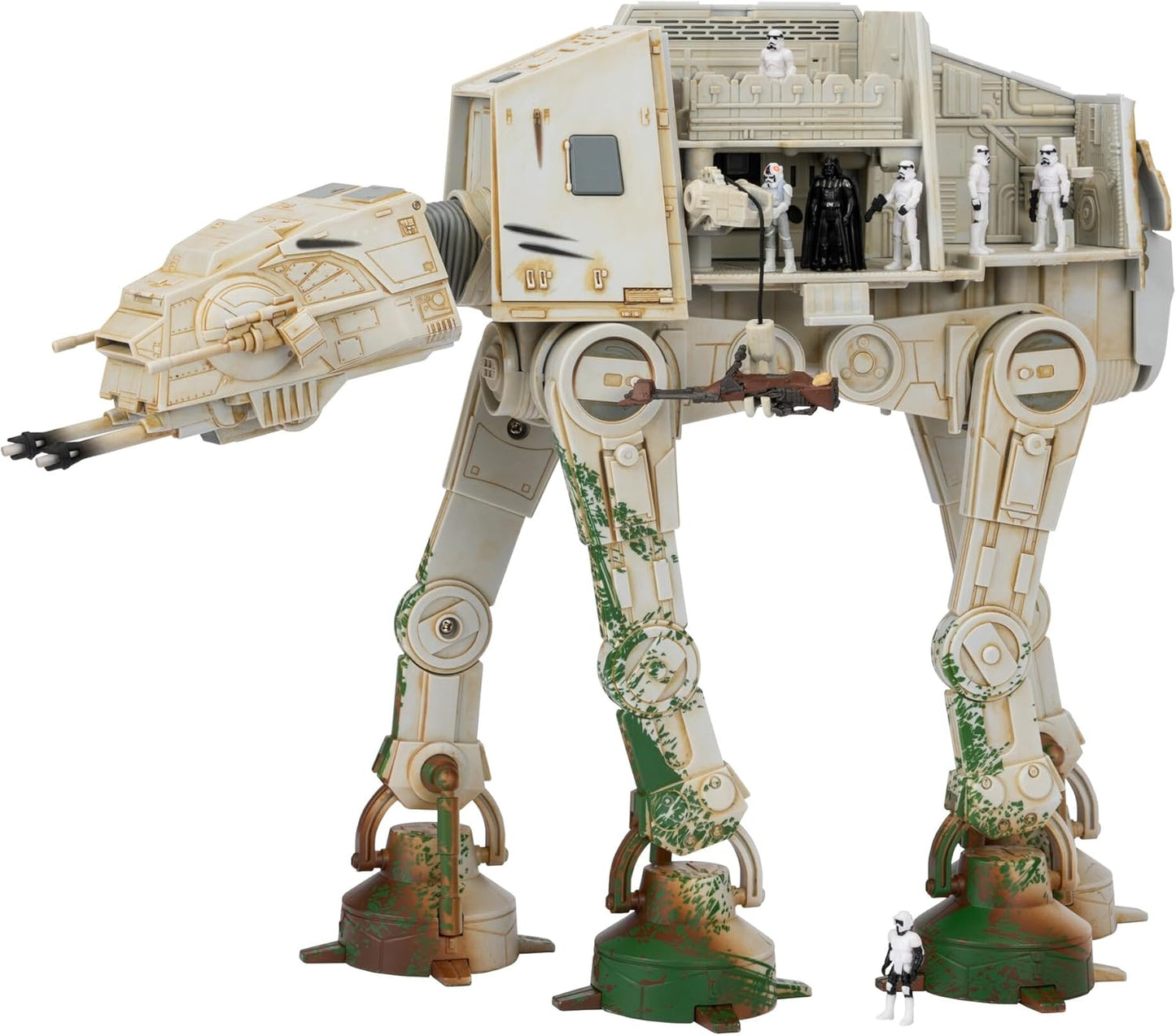 Star Wars Micro Galaxy Squadron at-at Walker (Endor) Exclusivo de - Vehículo de 10 pulgadas con luces, sonidos, zonas de acción y accesorios (Juguetes para niños a partir de 8 años)