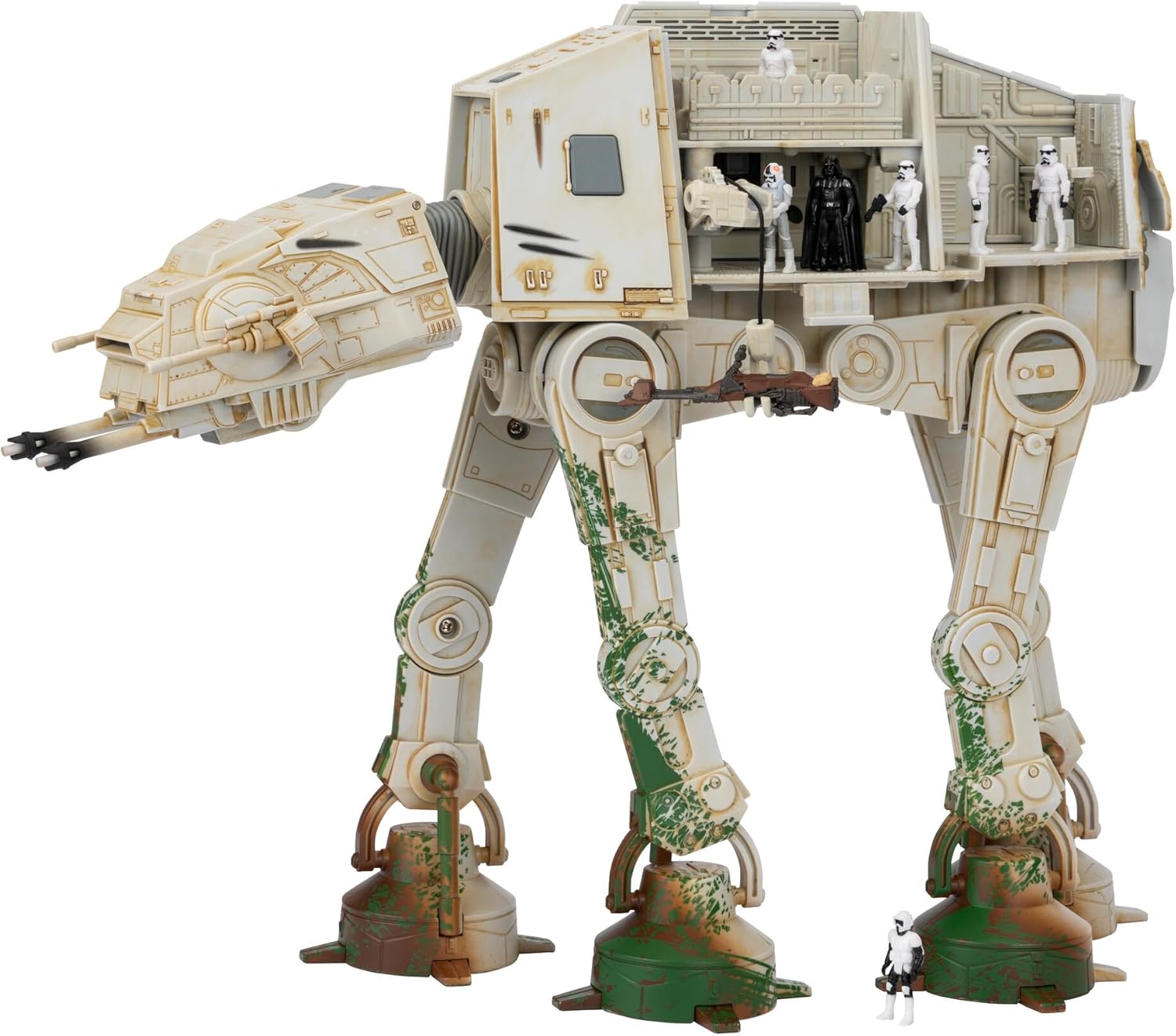 Star Wars Micro Galaxy Squadron at-at Walker (Endor) Exclusivo de - Vehículo de 10 pulgadas con luces, sonidos, zonas de acción y accesorios (Juguetes para niños a partir de 8 años)