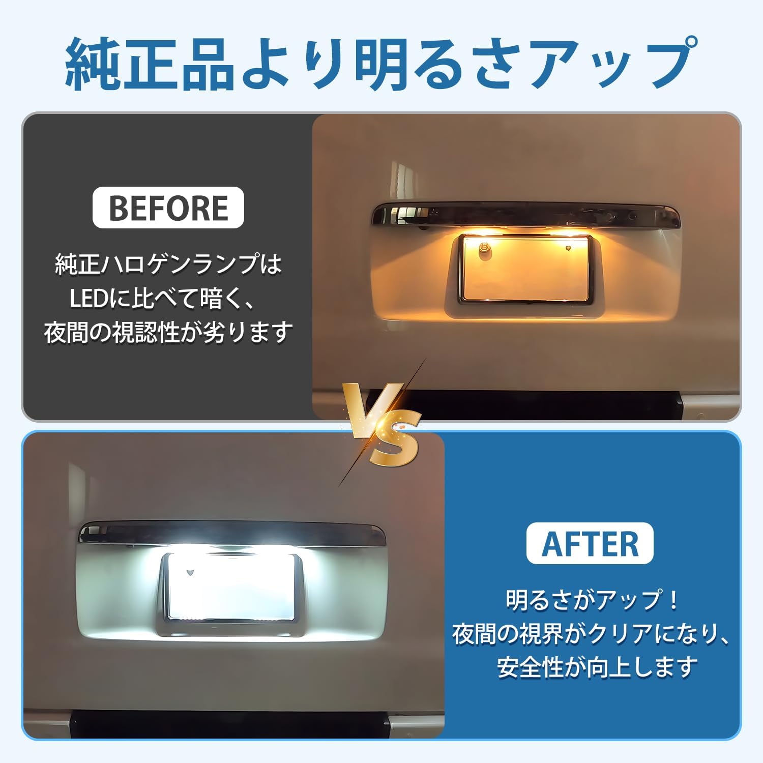 Toyota Hiace 200 Series LED License Lamp, License Plate Lamp, 1/2/3/4/5/6/7 Types, Compatible with All Grades, High Brightness, Easy Installation, T10 License Plate Light, Pure White Light, 18