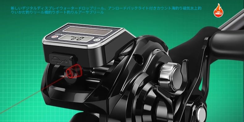 LumoLight電動リール ベイトキャスティングリール、電動リール 最大ドラグ海釣りに使いやすい、 10 スピード強力磁気ブレーキ スーパードラグ力、ィッシングリール 湖 川用 海釣り 淡水釣りベイトキャスティングリール 、野生釣りや海釣りに最適 長距離ラフト釣り [並行輸入品]