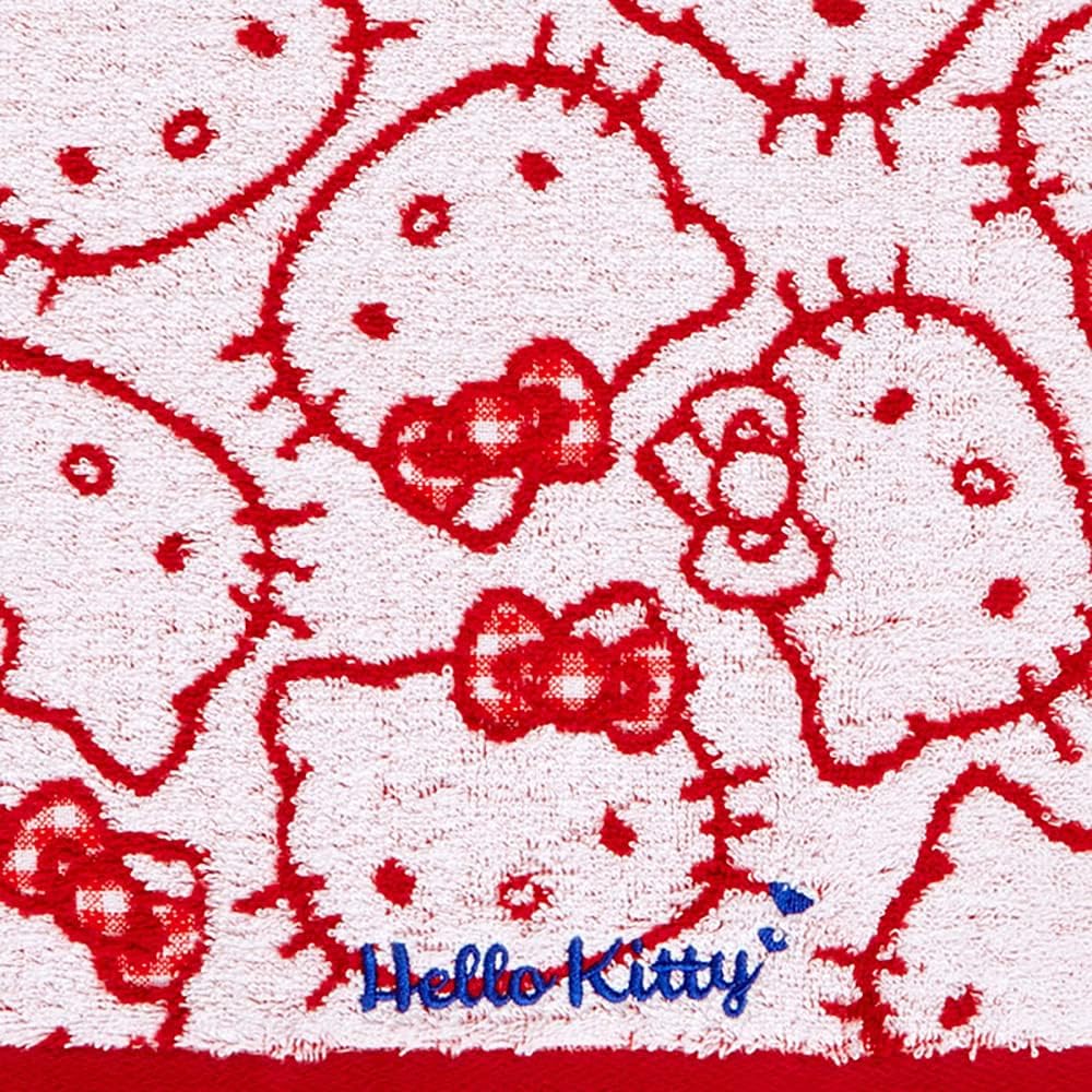 Sanrio 801054 Hello Kitty Face Towel, Antibacterial and Odor Resistant, Silver