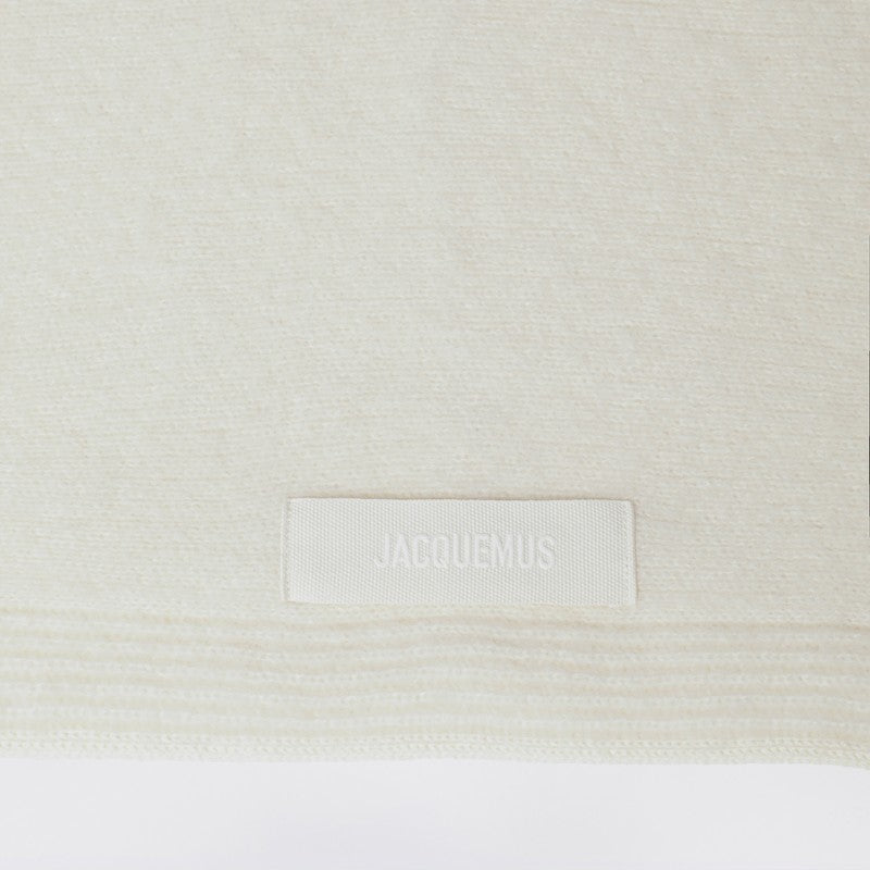 Jacquemus Jacquemus White Scarf With Grosgrain Logo - Image 3