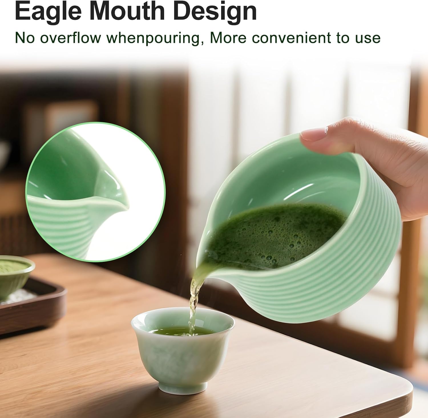Valuetom Matcha Set, 6 Piece Tea Ceremony Set (Single Mouth Bowl, Chasaku, Chasaku, Matcha Spoon, Strainer), For Beginners to Practice Tea Ceremonies