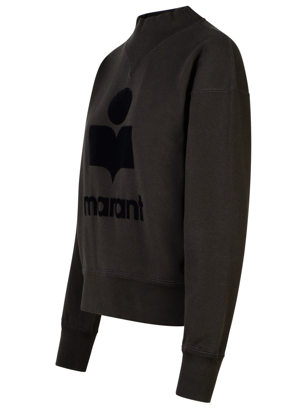 Marant イザベル・マラン・エトワイル「モービー」ブラックコットンブレンドスウェットシャツ - Image 3