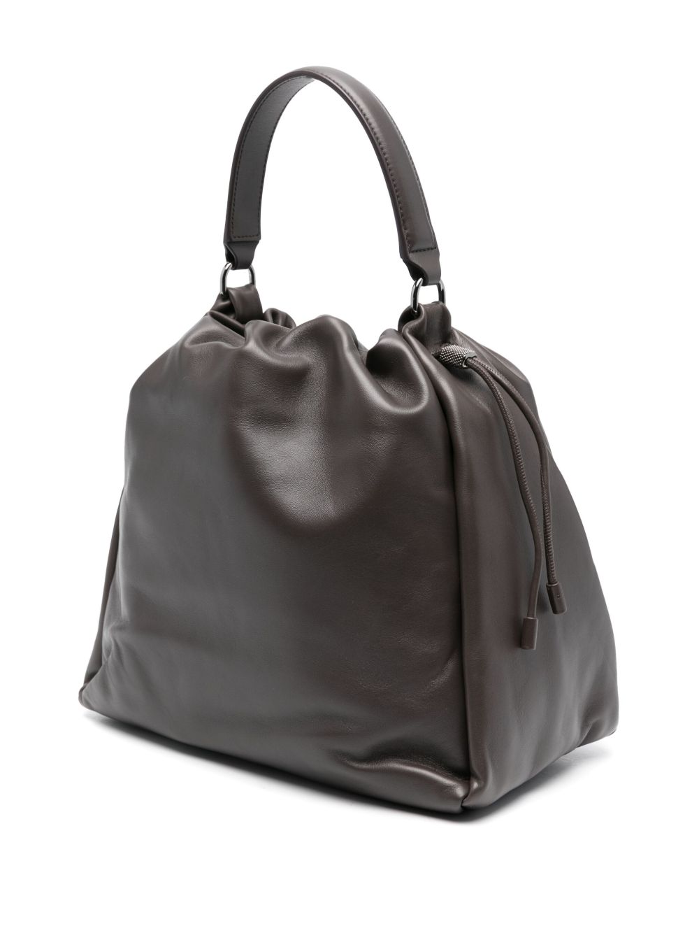 Brunello Cucinelli Bucket Mellow Leather Handbag - Image 3