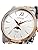 Citizen AK5000 Series Moonphase Analog Quartz Men's Watch, Silver x Pink Gold AK5006-58A, Dress