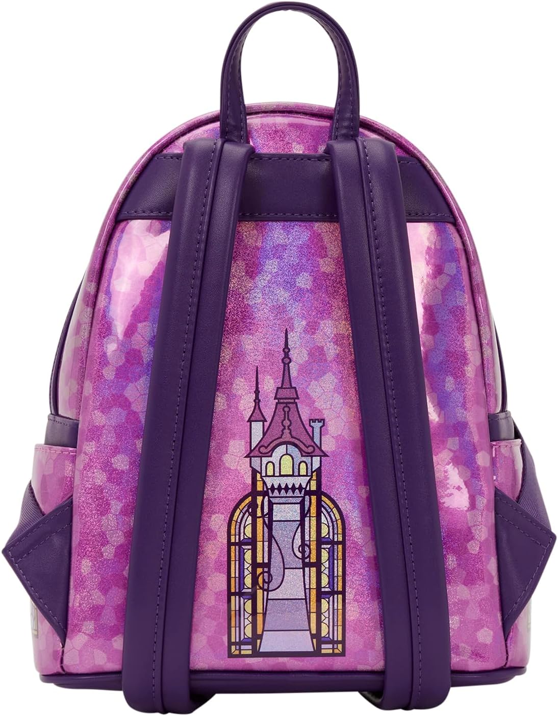 Loungefly Disney Stained Glass: Rapunzel Mini-mochila, exclusiva de Amazon