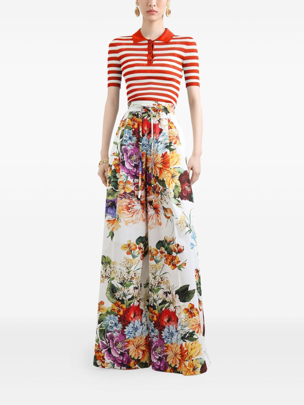 Dolce  Gabbana ドルチェ＆ガッバーナストライプポロシャツ - Image 3