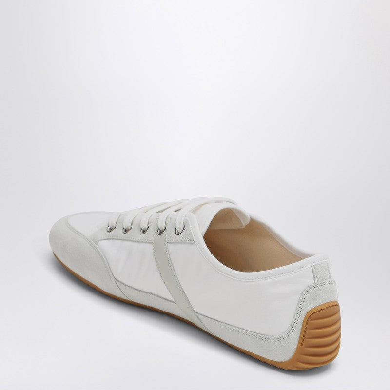Givenchy Givenchy White Silm Sneakers In Nylon And Suede - Image 3