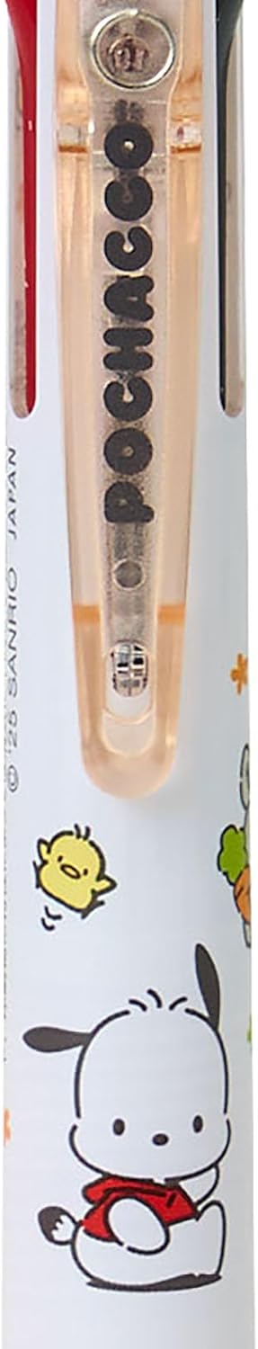 Sanrio 928011 FriXion Ball 3 Slim Pochacco Polycarbonate, Ball Diameter: 0.01 inch (0.38 mm), Ink Color: Black, Red, Blue Retractable