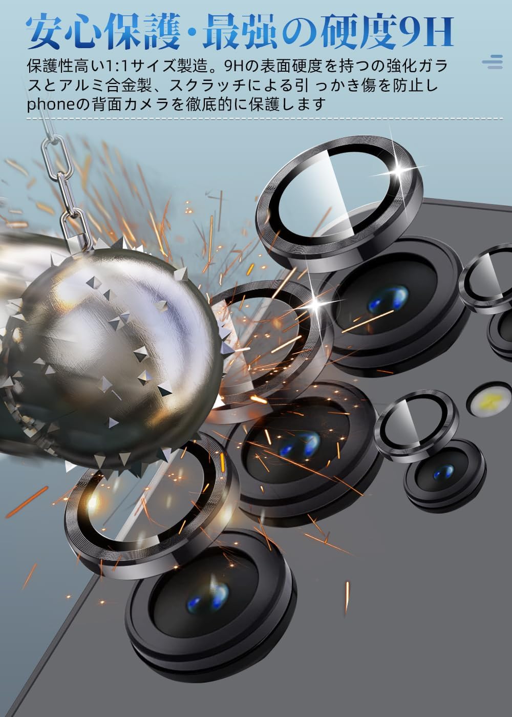 Kakuki for Galaxy S24 Ultra Camera Film [Kakuki] Galaxy S24 Ultra (SC-52E / SCG26) Camera Protective Film Thin Tempered Glass Shockproof Standalone Over-Exposure Aluminum Alloy Camera Cover (Black,