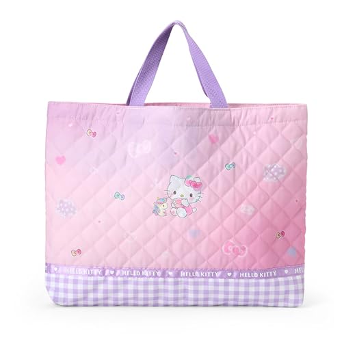 Sanrio Quilted Lesson Bag for Kids, Handbag, Okeko Bag with Loop, Name Space