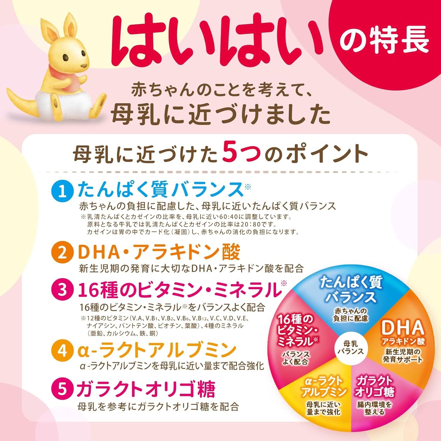 Wakodo 和光堂 Lebens Milk Haihai 810g×3 Can Pack [0 months to around 1 year old] [3-can set purchase]
