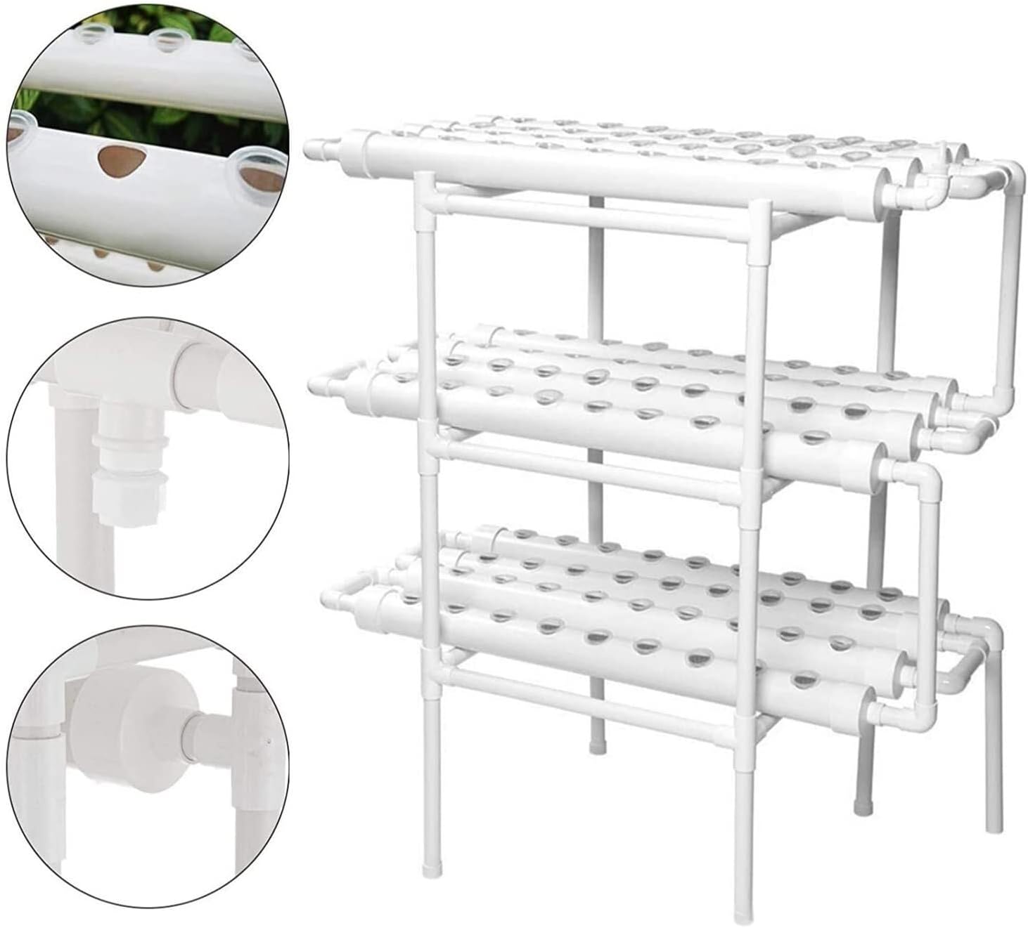 園芸用品 ミニインテリジェント水耕栽培ガーデンキット農機具垂直パイプ使いやすい家族温室プランター栽培