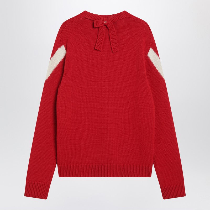 Valentino 弓にvlogoが付いたバレンティーノの赤いセーター - Image 3