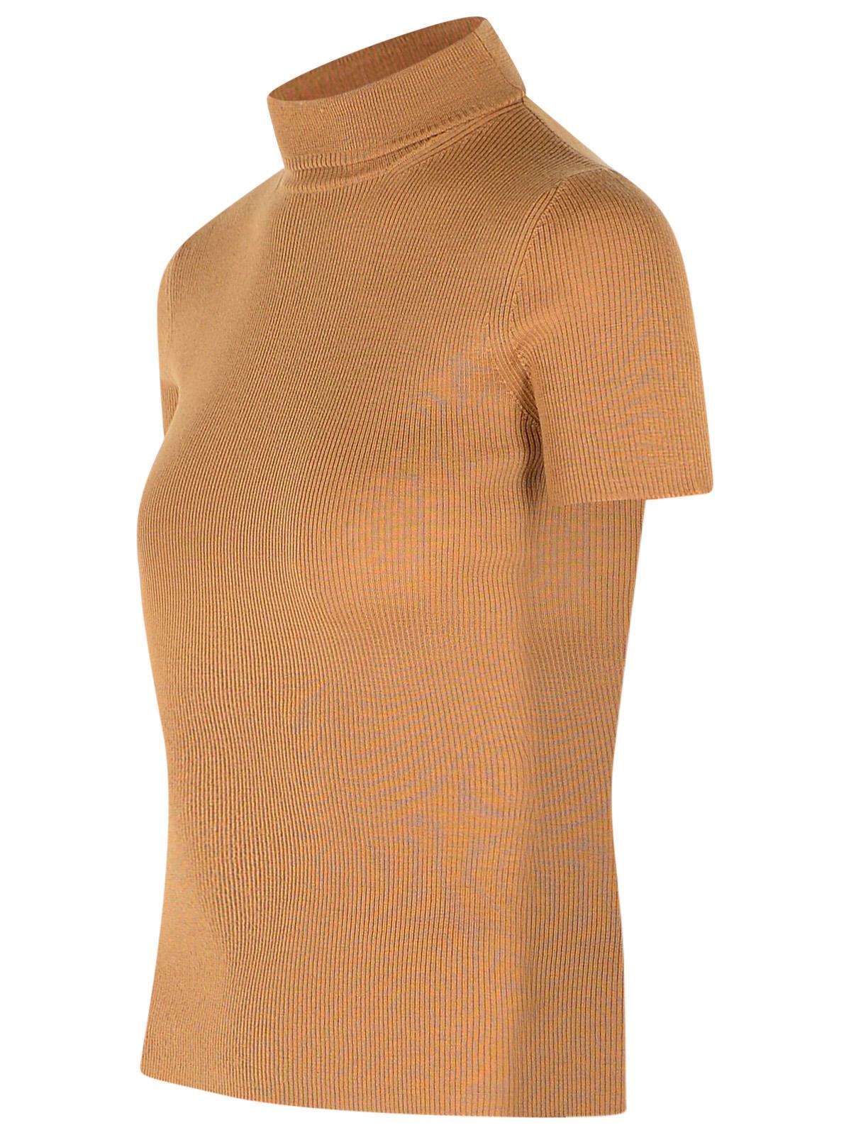 Max Max Mara 'AFA 1234'キャメルウールヤーンタートルネックセーター - Image 3