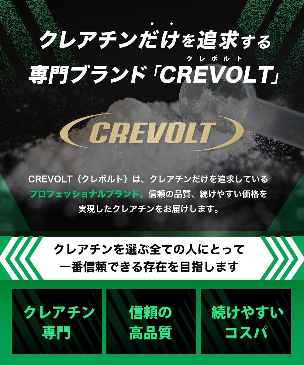 【クレアチン専門店】 クレアチン モノハイドレート 1kg 200食分 高純度99.9% 大容量 無添加 人工甘味料不使用 creatine monohydrate サプリ ワークアウト 筋トレ トレーニング CREVOLT クレボルト
