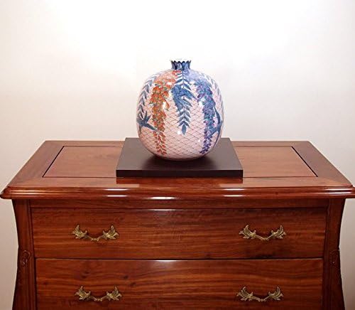 Traditional Craftwork|Dyed Brocade Aokanami Fujienenoe Urn|Arita Ware / Imari Pottery Vase | Ceramic House Fujii Nishiki