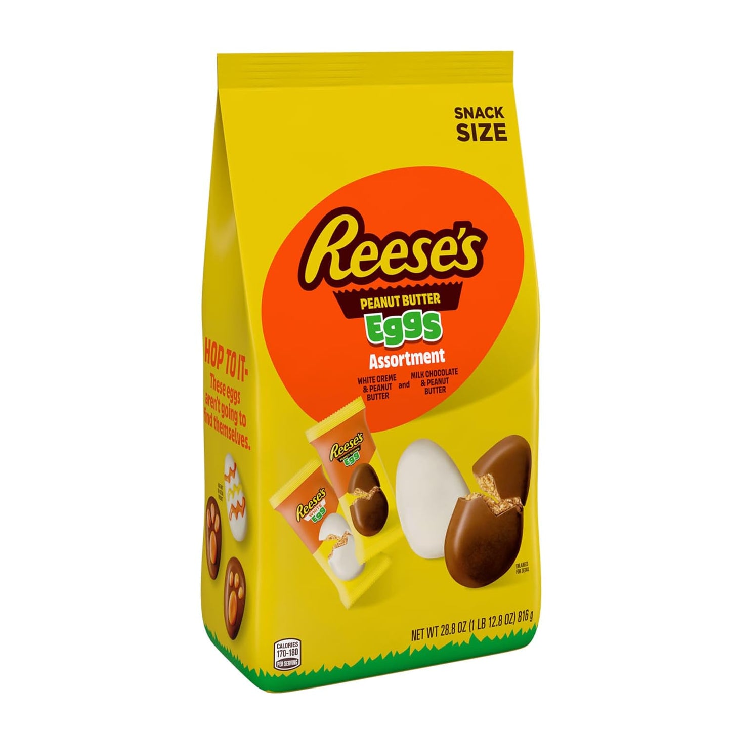 REESE'S Assorted Flavored Snack Size Peanut Butter Eggs, Candy Bag, Easter Candy, 28.8 oz