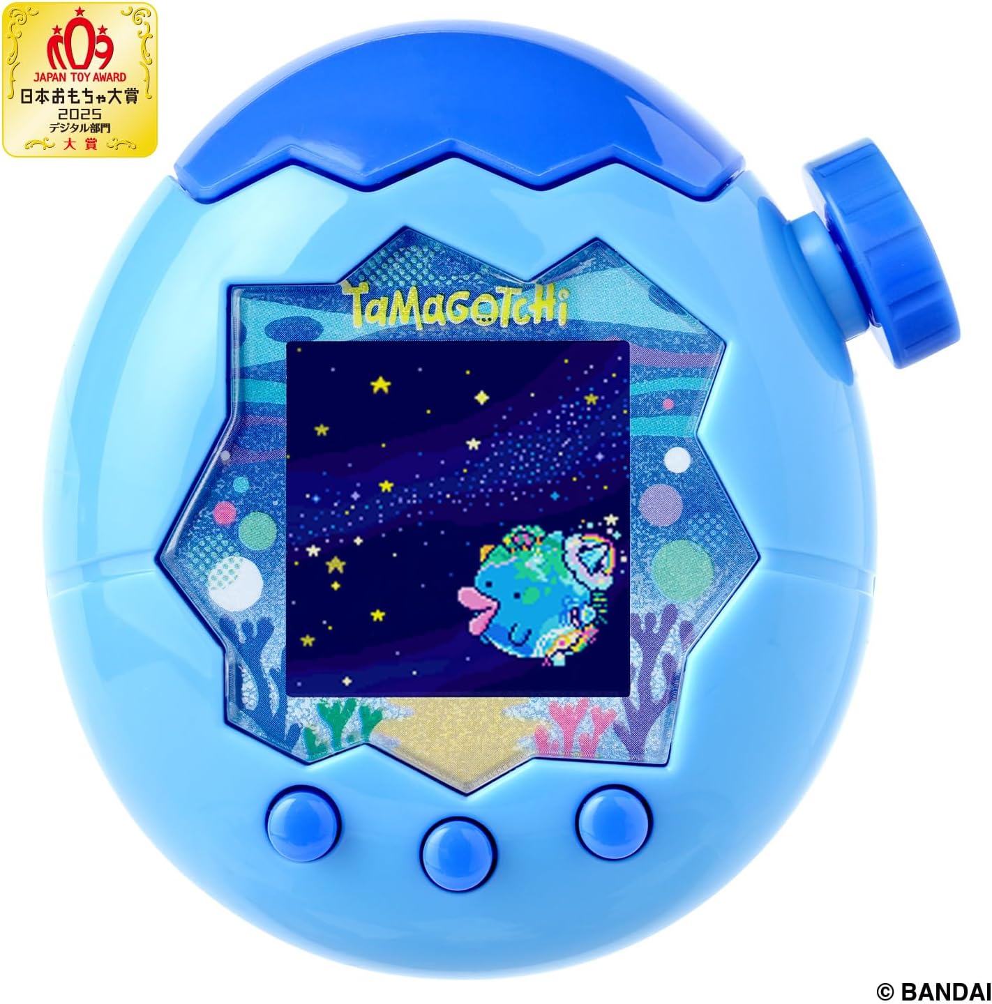 BANDAI Tamagotchi Paradise - Blue Water (Bonus: Exclusive "Tama Lab Sticker: Tokipacchi" & "Tama Lab Sticker: Ahoropacchi") Suitable for ages 6 and up Tamagotchi Paradise