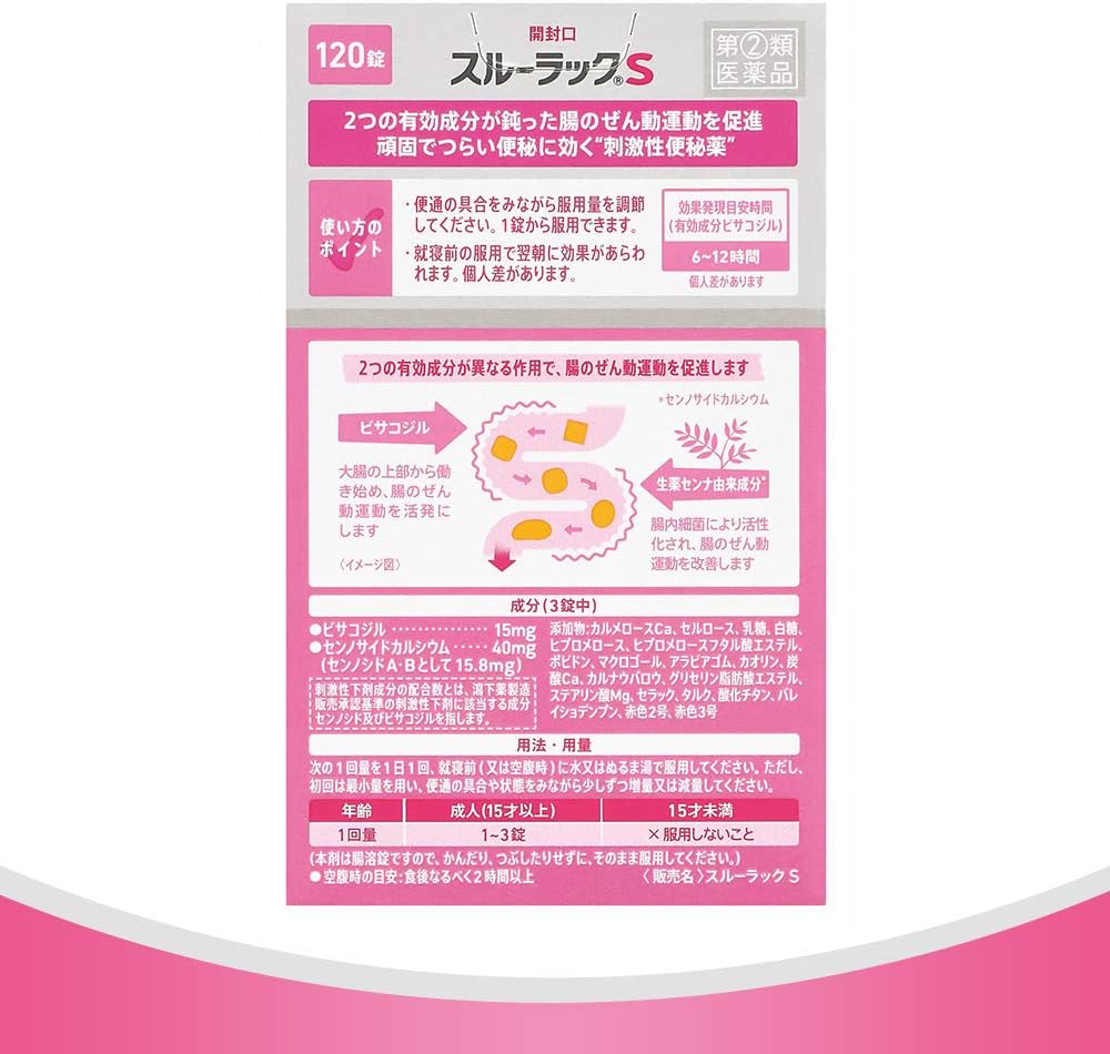 【指定第2類医薬品】スルーラックS 120錠
