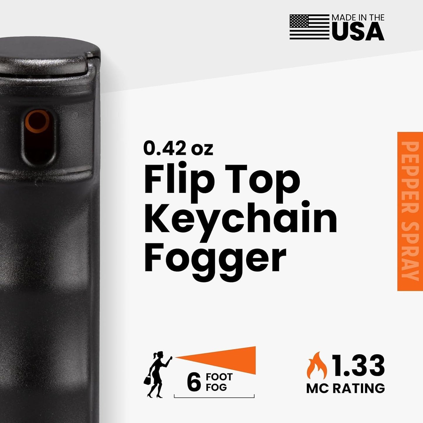 UDAP Bear Spray, For Self-Defense & Tear Gas Spray, Pepper Power, Includes Keychain, Security Goods, Security Spray, Burglar Countermeasure, Tied-Up Robbery, Robbery, Bear Repellent Spray, Small Size
