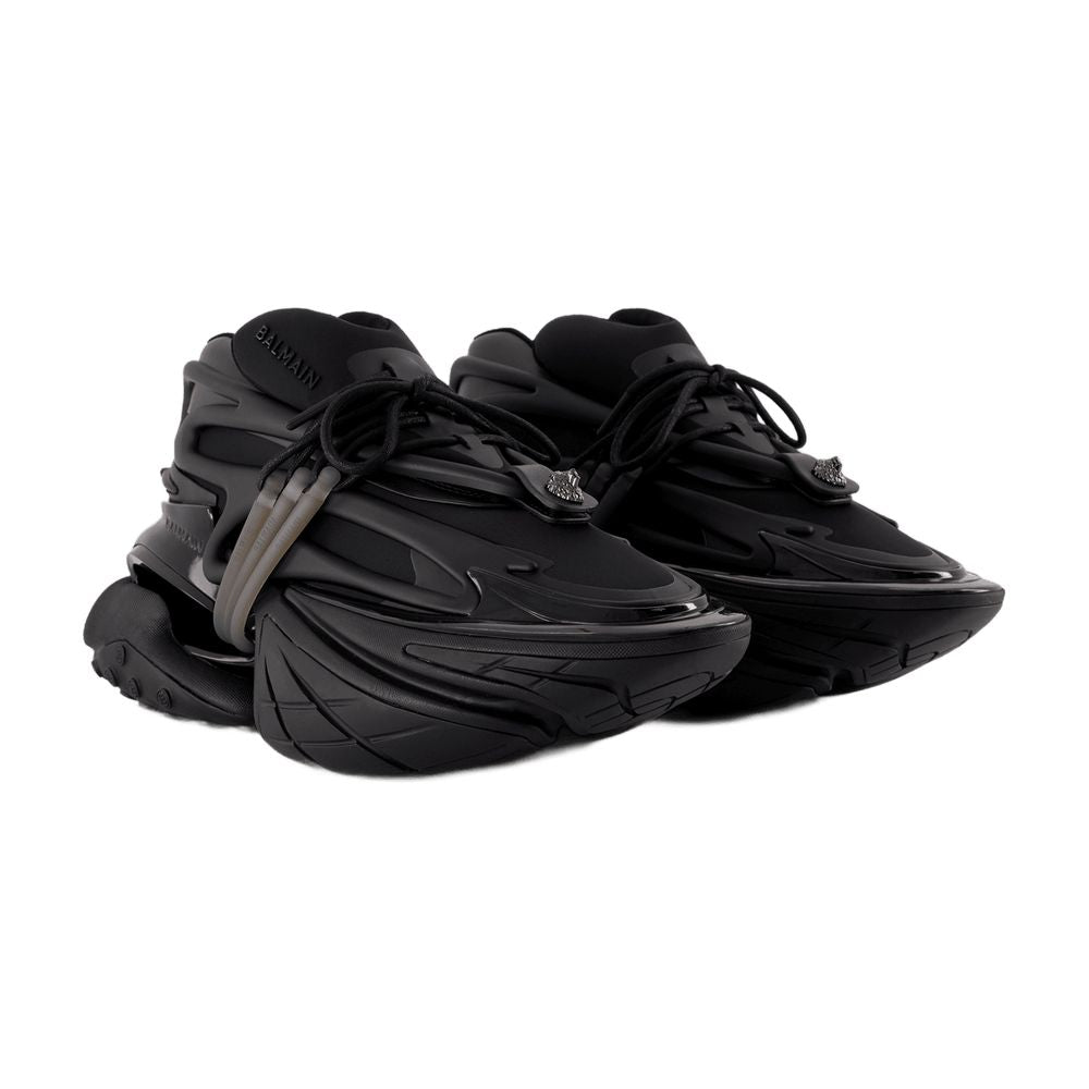 Balmain ユニコーンスニーカーバルメインレザーブラック - Image 3