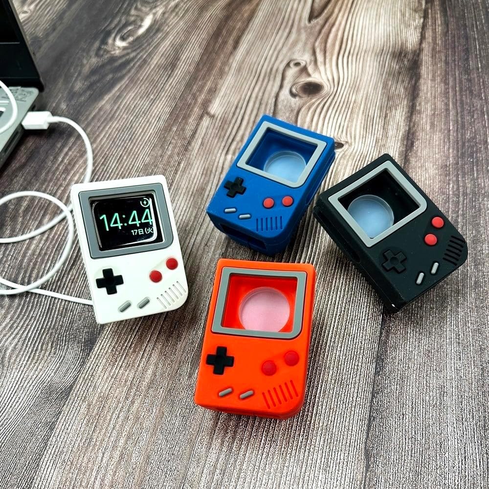 Apple Watch Charging Stand, Game Console Type, Apple Watch Stand, Apple Watch Charger, Compatible with All Models, Tabletop, Interior, [Parallel Import] (no.4, Red)