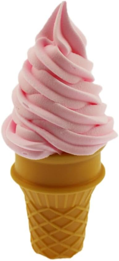 speed mao Lifelike Cute Soft Ice Cream Food Sample Food Model Set of 2 (Pink and Green)