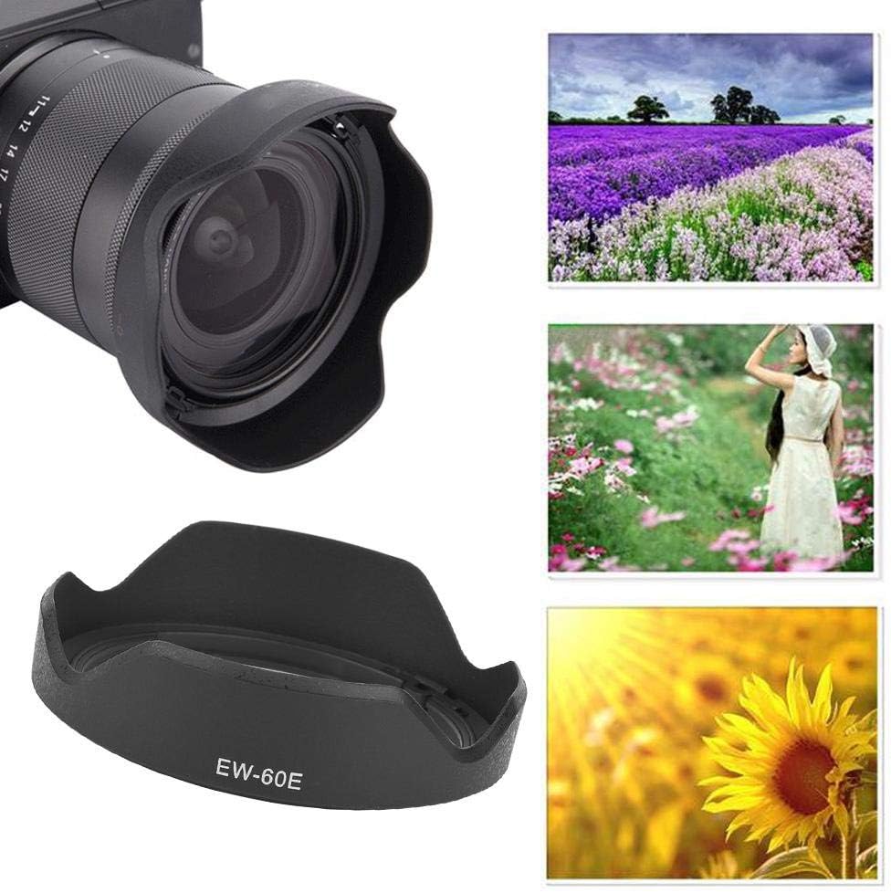Hakeeta EW-60E Lens Hood ABS Plastic Lens Hood High Shading Flower Lens Hood for Canon EF-M 11-22mm f/4-5.6 IS STM