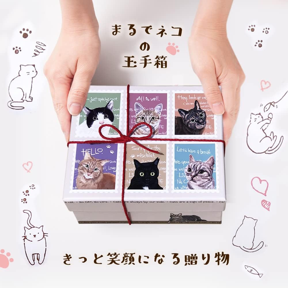【Taru no Aji】Cat Lovers' Gift Set: Tea-Soaked Nyanko BOX with Kishu Nanko Plum Pickled Plums and Deep Koji Dashi Flavored, Additive-Free Tea-Soaked Seasoning, Kishu Nanko Plum Tea-Soaked with Hojicha