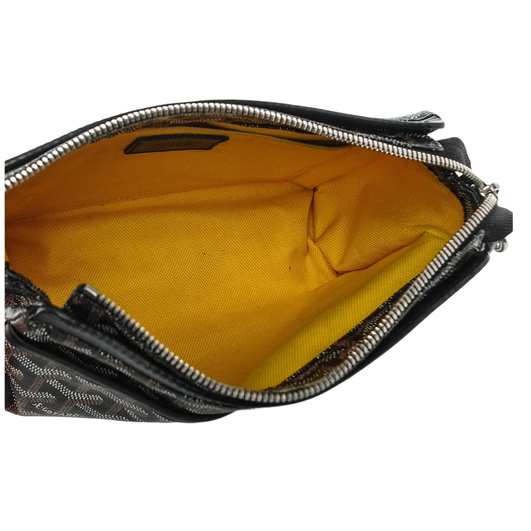 GOYARD 'GOYARDINE MIROIR' BLACK PM TOILETRY BAG