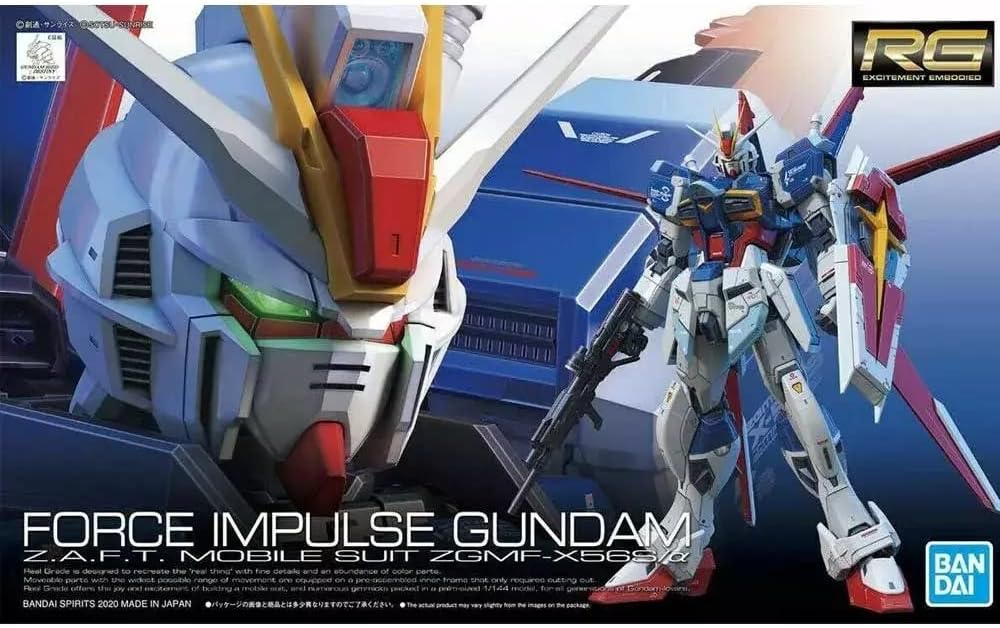 Bandai Spirits RG Mobile Suit Gundam SEED DESTINY Force Impulse Gundam 1/144 Scale Color-Coded Plastic Model