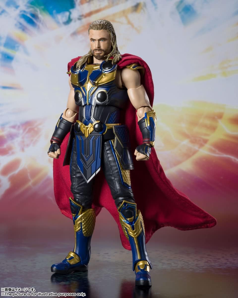 BANDAI SPIRITS S.H. Figuarts Marvel Mighty Thor (Thor/Love & Thunder) Approx. 6.5 inches (165 mm), ABS & PVC & Fabric, Pre-painted Action Figure