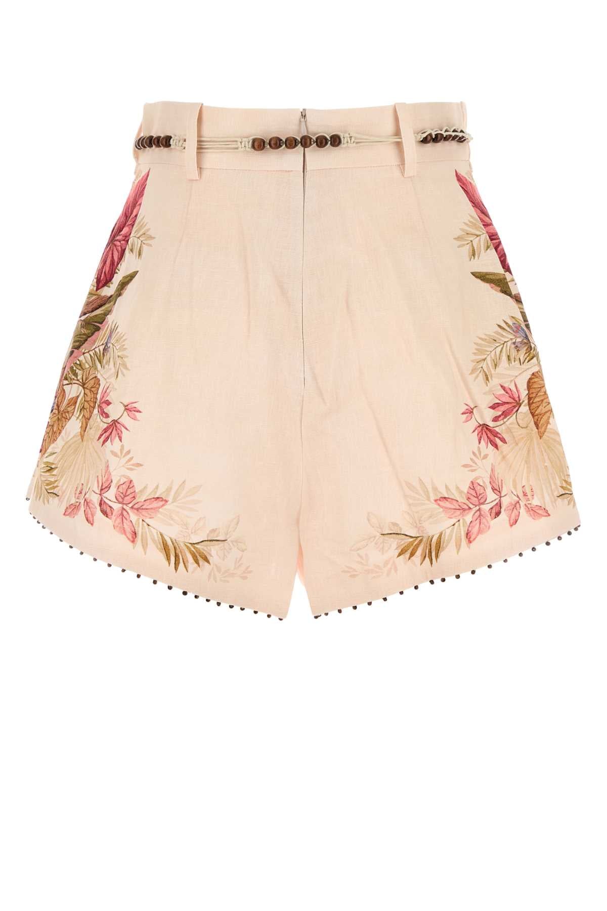 Zimmermann Zimmermannプリントリネンアセンションショーツ - Image 3