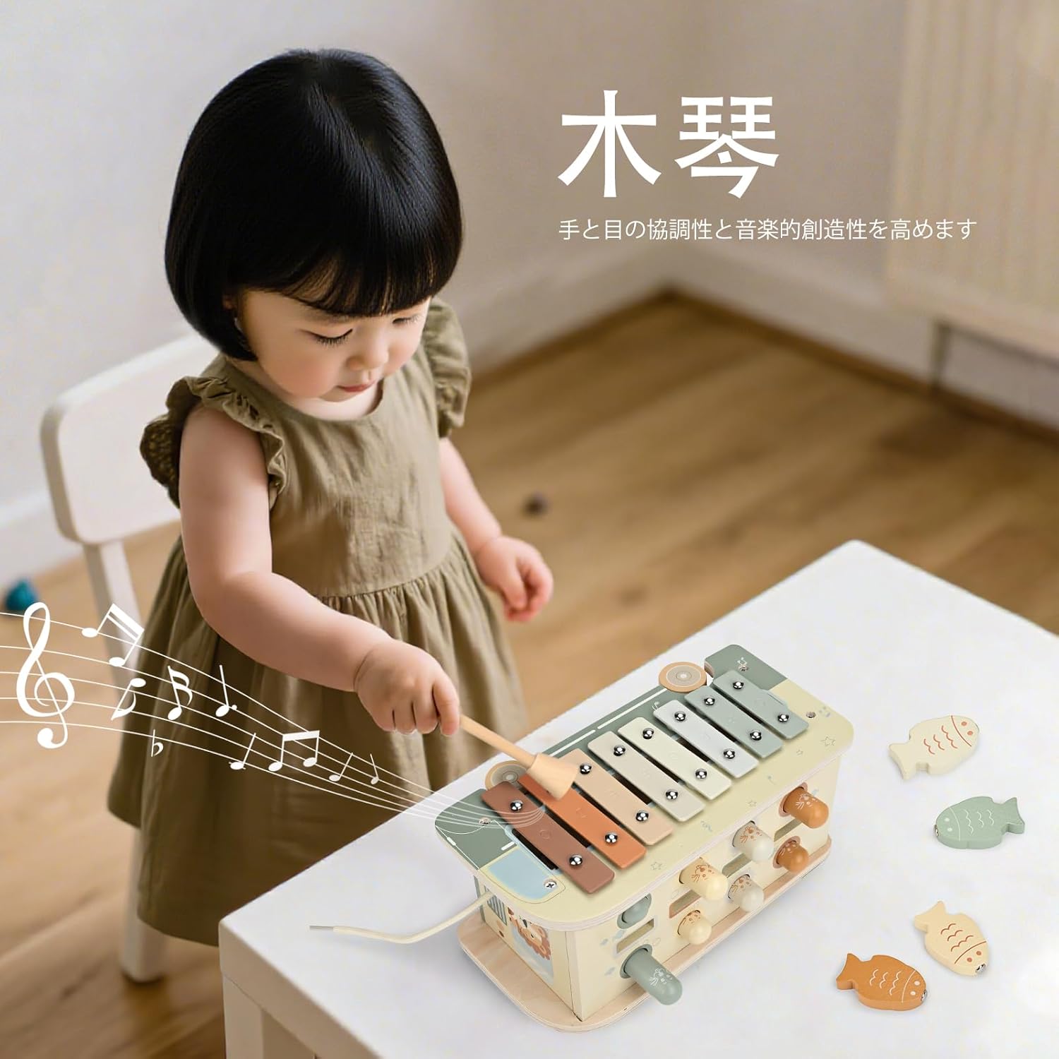 Vanplay Montessori Educational Toy, Boys and Girls, 1, 2, 3 Years Old, Birthday Gift, Hammer Toy, Fingertip Education, Montessori Teaching Tool, Early Development, Fingertip Training, Baby Shower