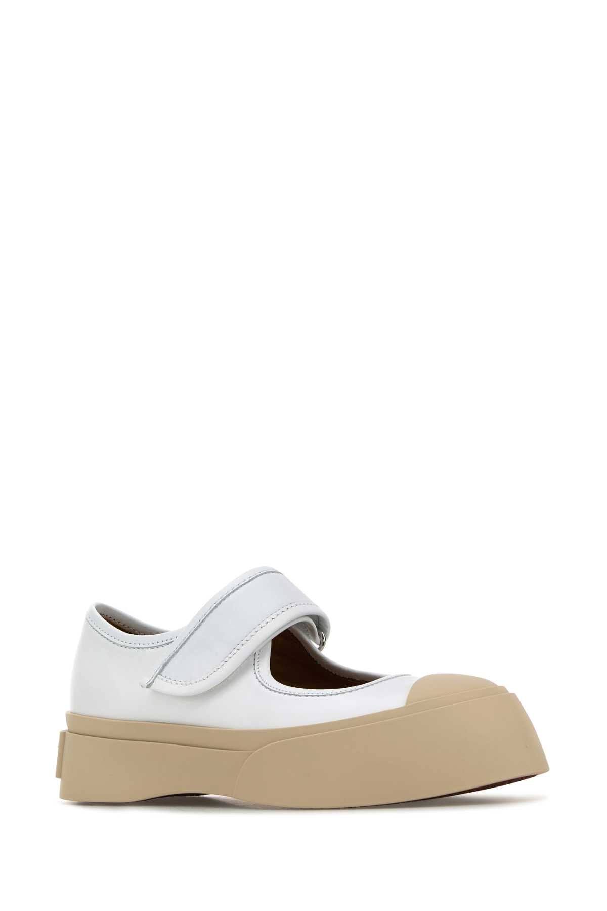 Marni マルニホワイトレザーメアリージェーンスニーカー - Image 3