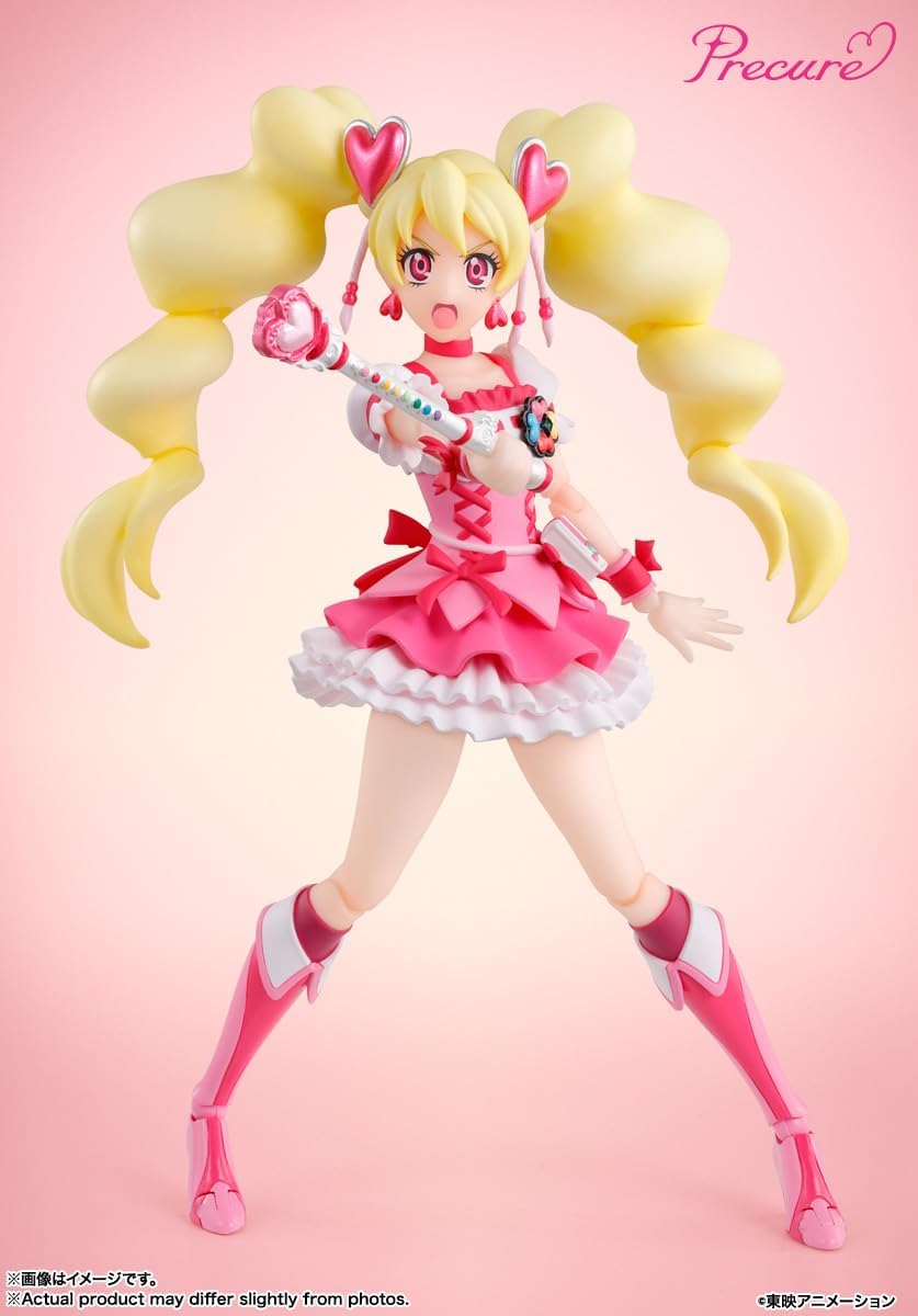 BANDAI SPIRITS S.H. Figuarts Fresh Pretty Cure! Cure Peach Precure Character Designer's Edition, Approx. 5.3 inches (135 mm), ABS & PVC Pre-painted Action Figure