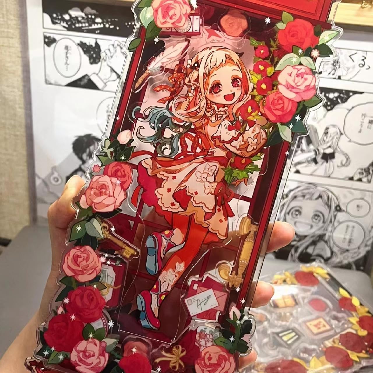 Shoujo Hanako-kun Acrylic Stand, Set of 2, 3.9 inches (10 cm), Hanako-kun Yahiro Ninya, Goods, Acsta, With Base, Anime, Character, Cute, Figurine, Decoration, Birthday Gift, Collection (Set of 2)