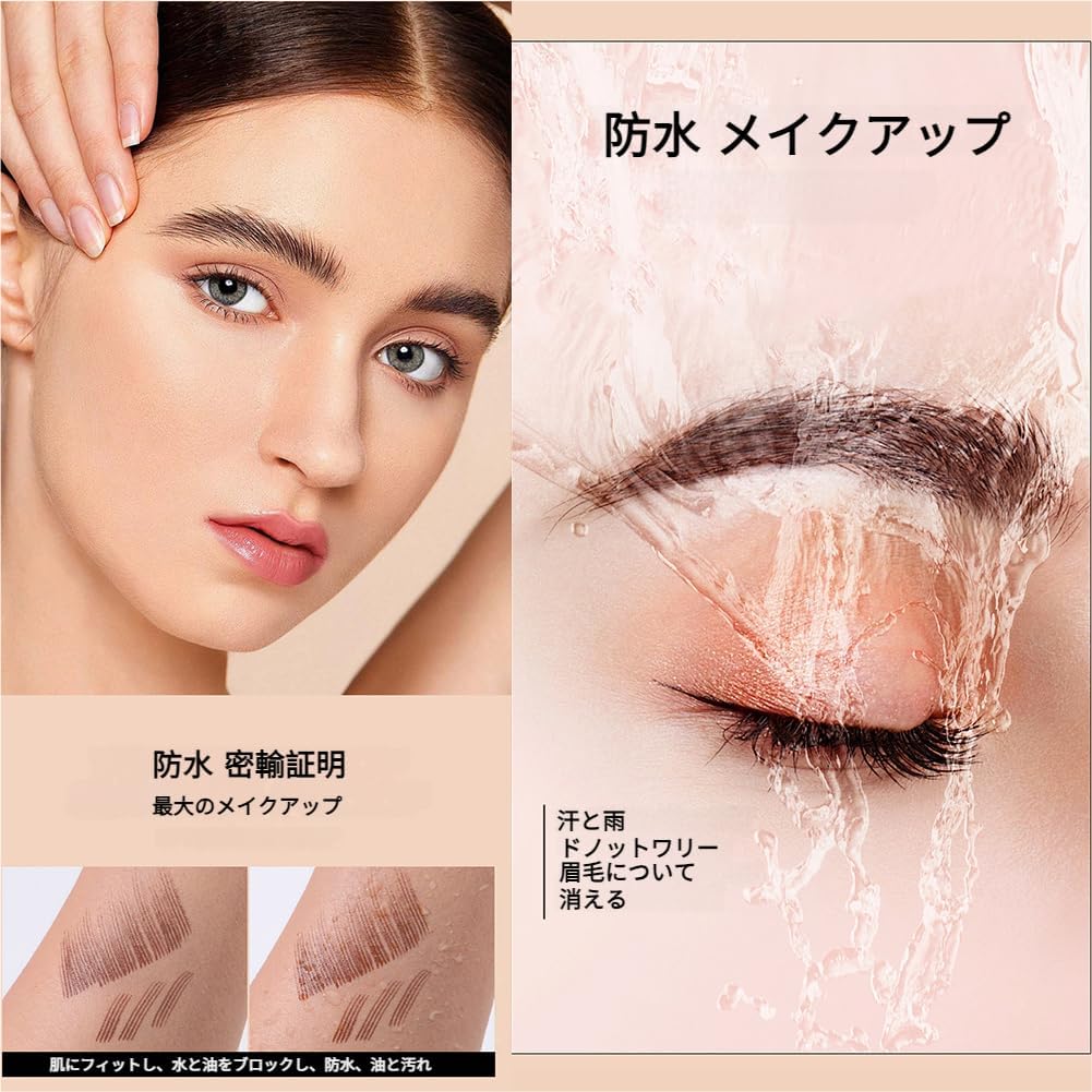New feeling natural eyebrows. Unique design 4 prong eyebrow pencil Smooth brush head Never Fade Easy to carry and wipe clean Water and sweat proof Long-lasting eyebrow pencil A must have for beginners