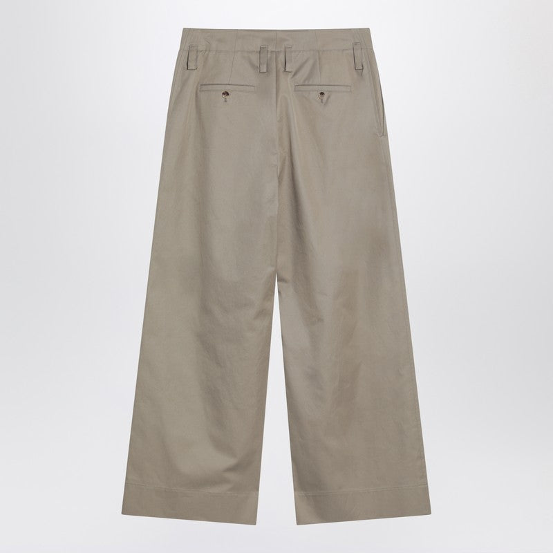 Alexander アレクサンダーMCクイーンベージュコットンガバルディンチノパンツ - Image 3