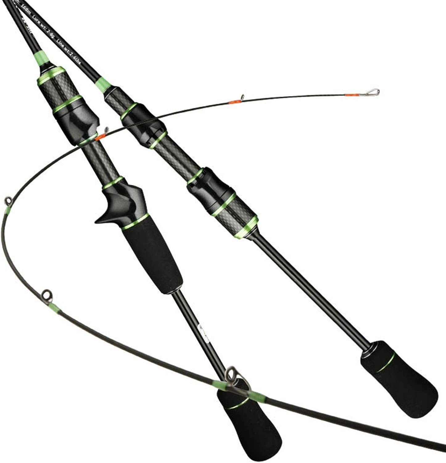 NOSTA Ultralight Carbon Fiber Fishing Rod, UL Action, 1.5-1.8m, 2-6LB, Spinning/Bait Rod