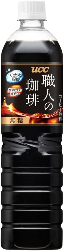 UCC Artisan Coffee Sugar-Free Plastic Bottle, 30.4 fl oz (900 ml) x 12 Bottles