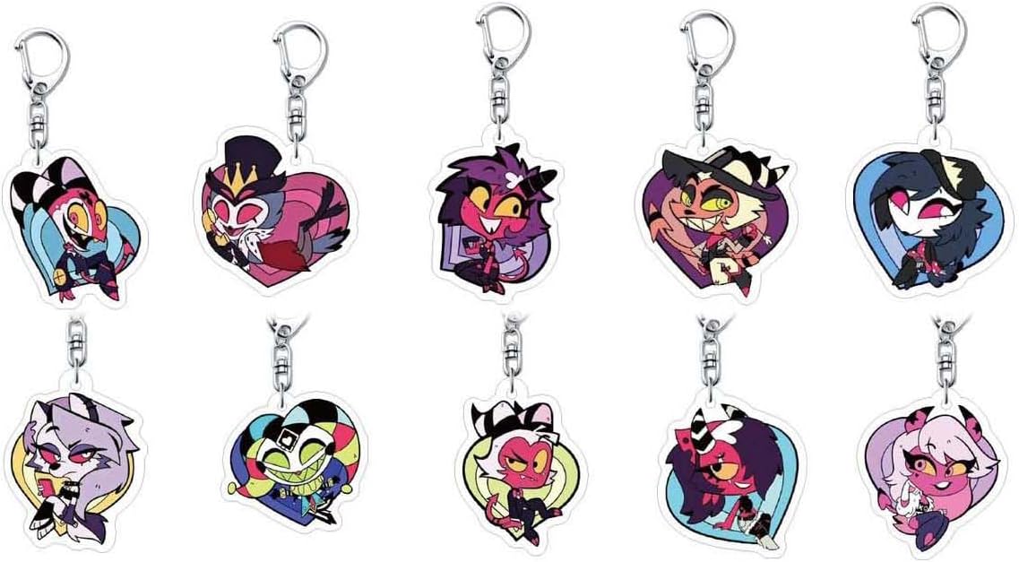 Hazbin Hotel Heluva Boss Goods Lucky Bag Alastair Angel Dust Sticker Card Case Keychain Brooch Photo Card Anime Accessories Decoration Cosplay Prop Fashionable Costume Tool Unofficial Moe Goods Bag