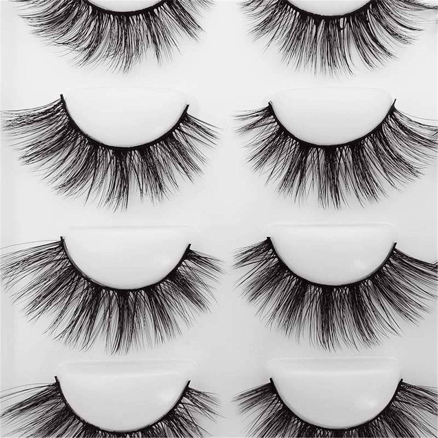 LUCHUAN 10 Pairs False Eyelashes Natural Look Natural Look Natural False Eyelashes Mink False Eyelashes A Glamorous Volume Eyelash Fluffy Long Eyelashes 3D Reusable Black (Y006)