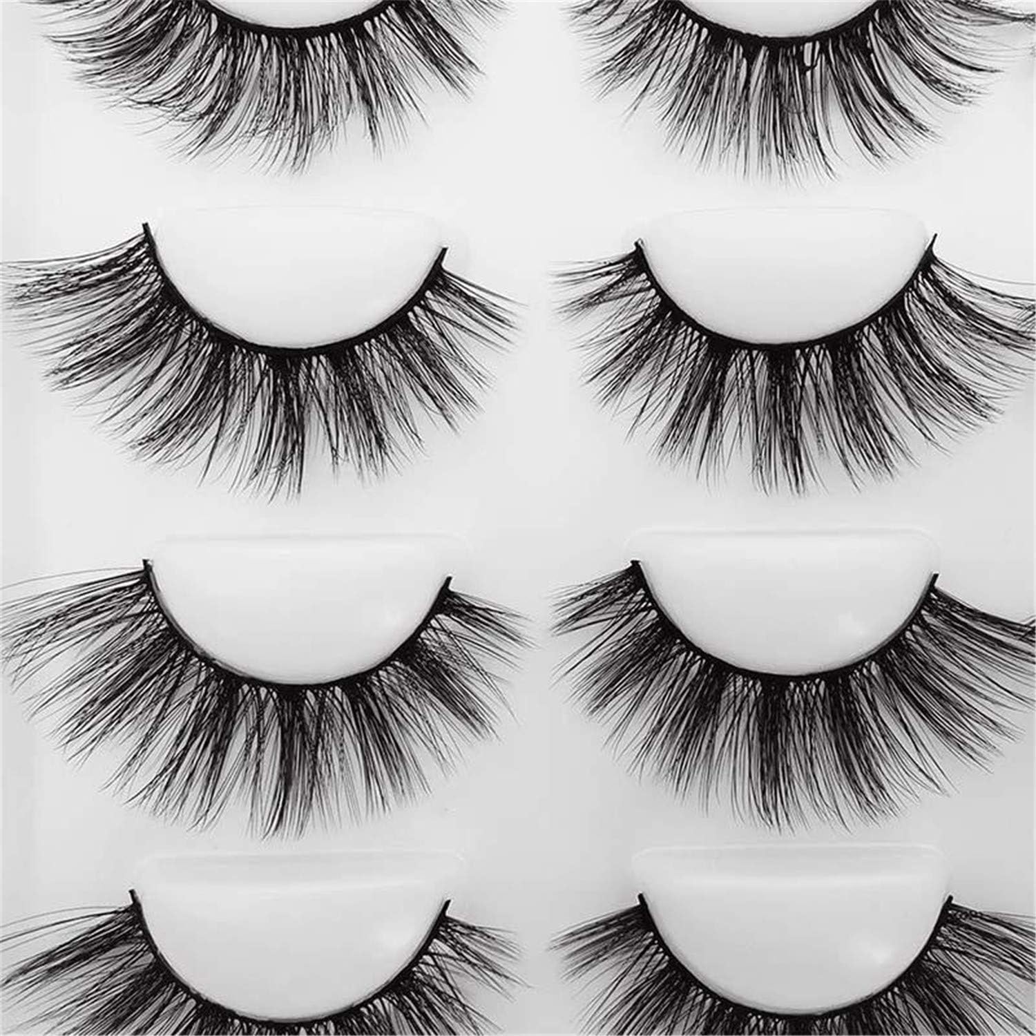 LUCHUAN 10 Pairs False Eyelashes Natural Look Natural Look Natural False Eyelashes Mink False Eyelashes A Glamorous Volume Eyelash Fluffy Long Eyelashes 3D Reusable Black (Y006)