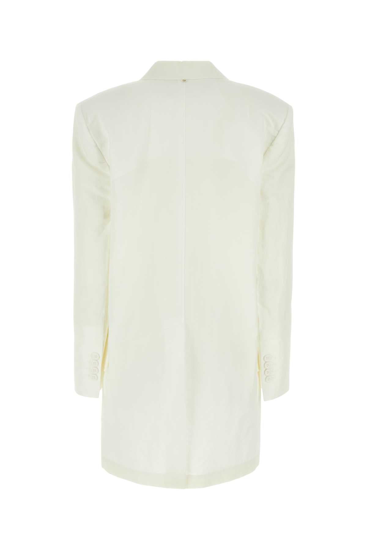 Sportmax SportMax White Cotton Blend Edmea Blazer - Image 3